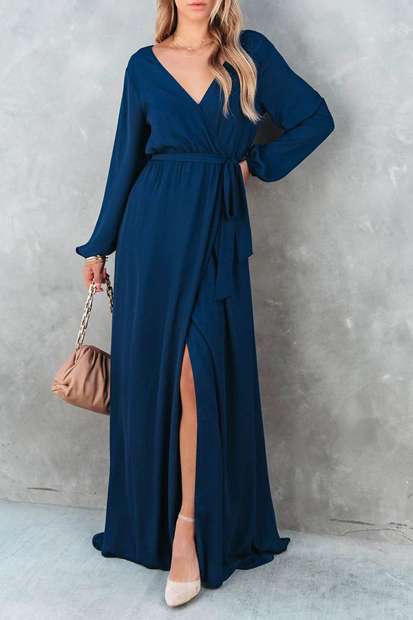 Elegance Is Beauty Front Tie Maxi Dress