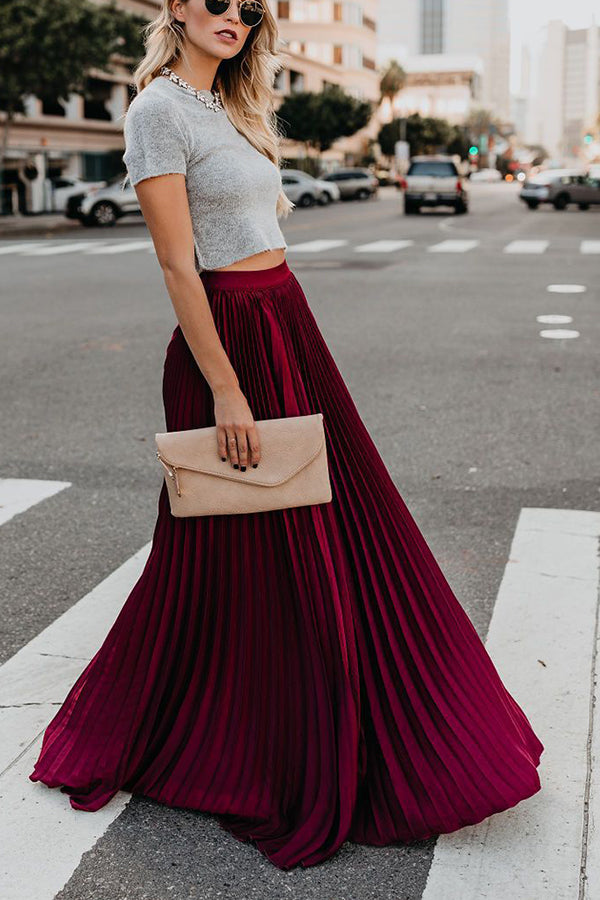 For Eternity Pleated Maxi Skirt