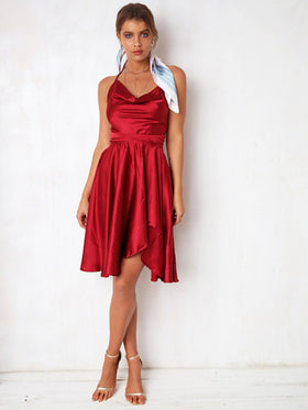 Robe Rouge à sans Manches