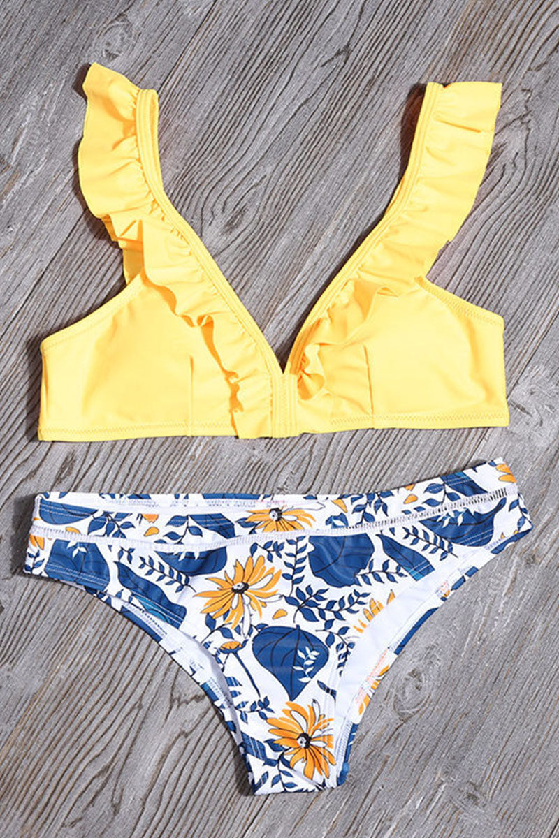 Fashion Sexy Print Patchwork Swimwears(7 Colors)