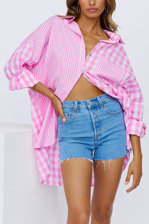 One Split Wonder Plaid Button Shirt