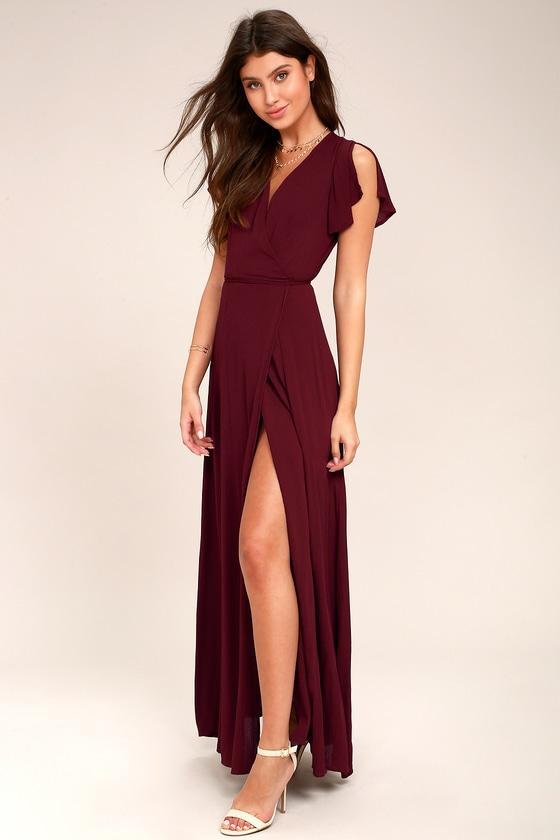 Robe Longue Col en V Noire