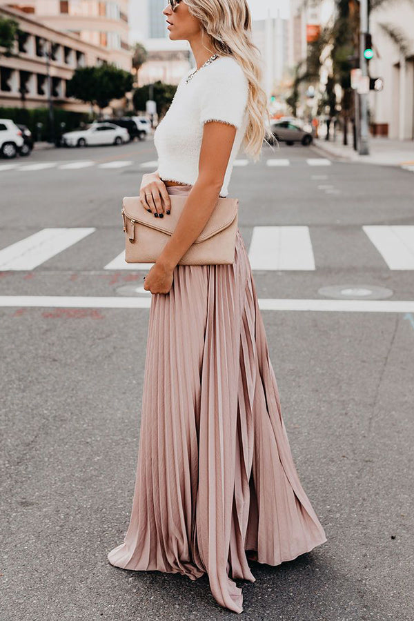 For Eternity Pleated Maxi Skirt