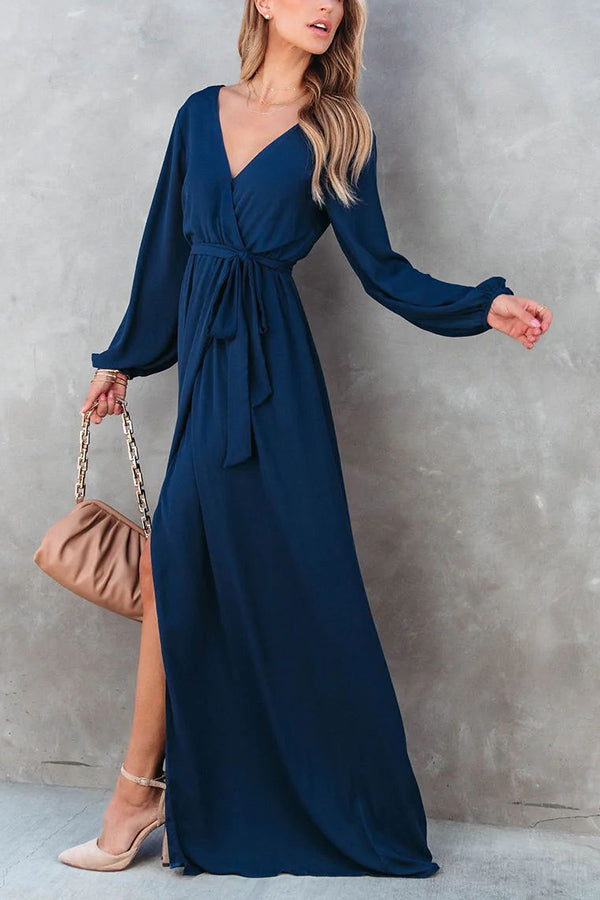 Elegance Is Beauty Front Tie Maxi Dress