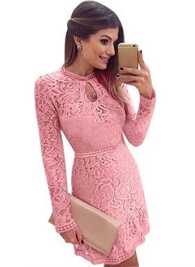 Hollow out Lace Bodycon Dress - CA Mode