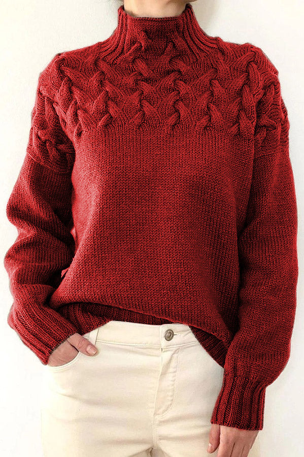 Once Upon A Winter Cable Pullover Sweater