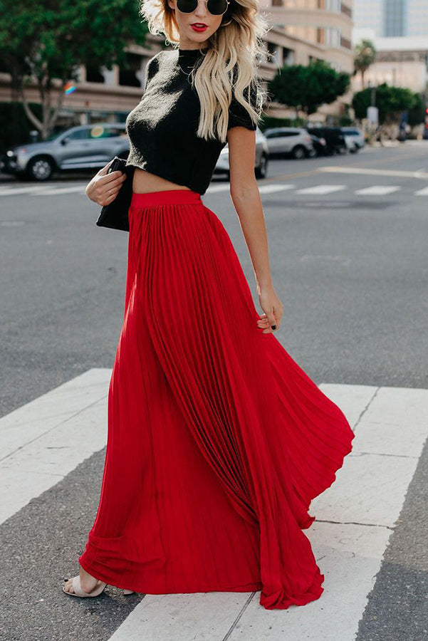 For Eternity Pleated Maxi Skirt