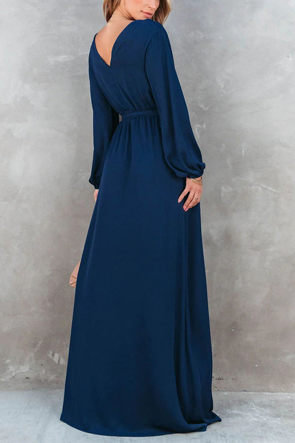 Elegance Is Beauty Front Tie Maxi Dress