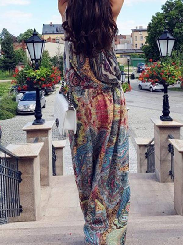 Maxi Robe Avec Imprimé Floral Bohème - CA Mode
