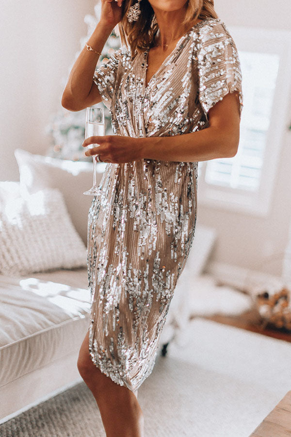 Charming Choice Sequin Holiday Dress