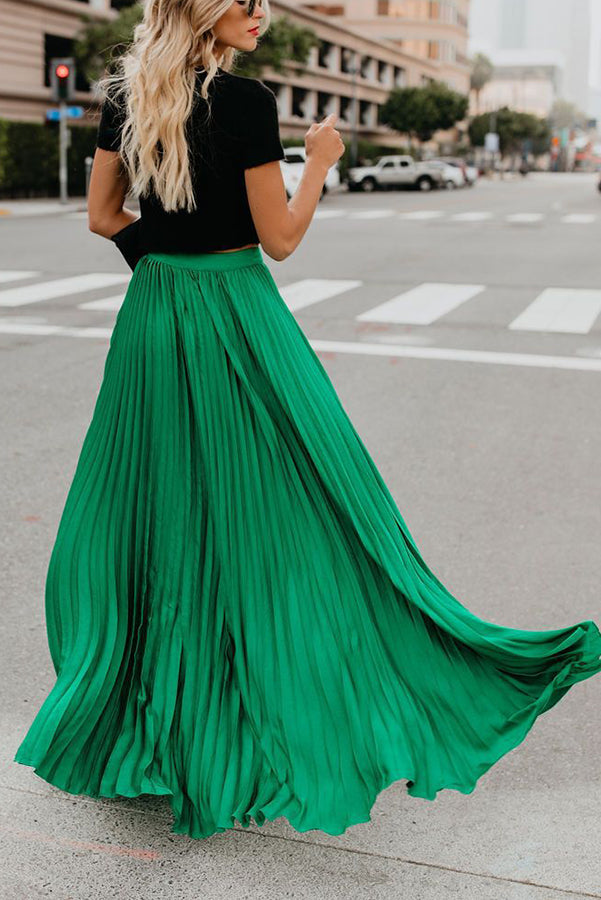 For Eternity Pleated Maxi Skirt