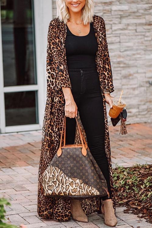 Leopard Long Sleeve Cardigan