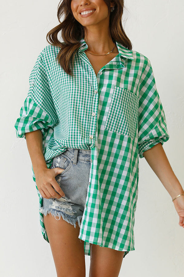 One Split Wonder Plaid Button Shirt