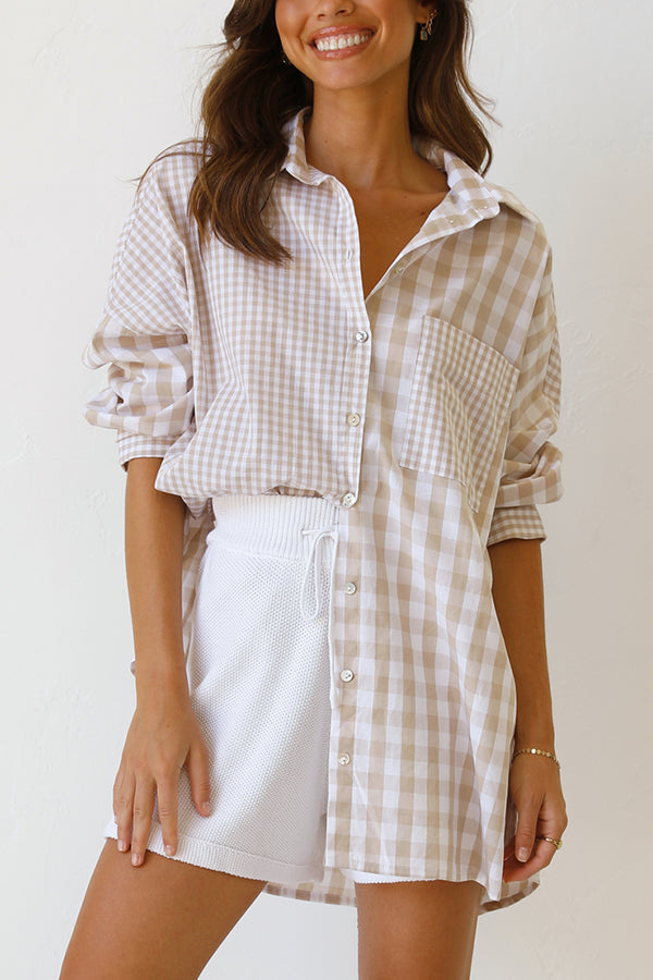 One Split Wonder Plaid Button Shirt