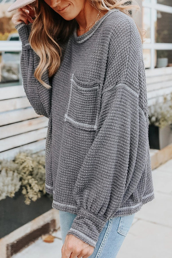 Finally Friday Waffle Knit Top