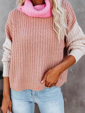 Pull Bloc Couleur Col Montant