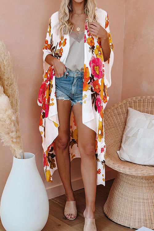 Your Sunny Day Floral Print Kimono