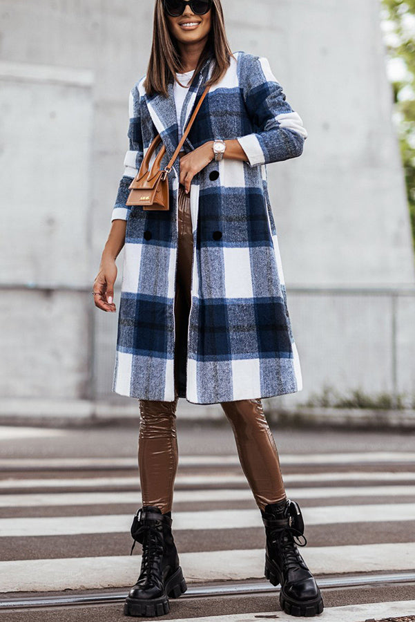 Own The World Plaid Midi Coat