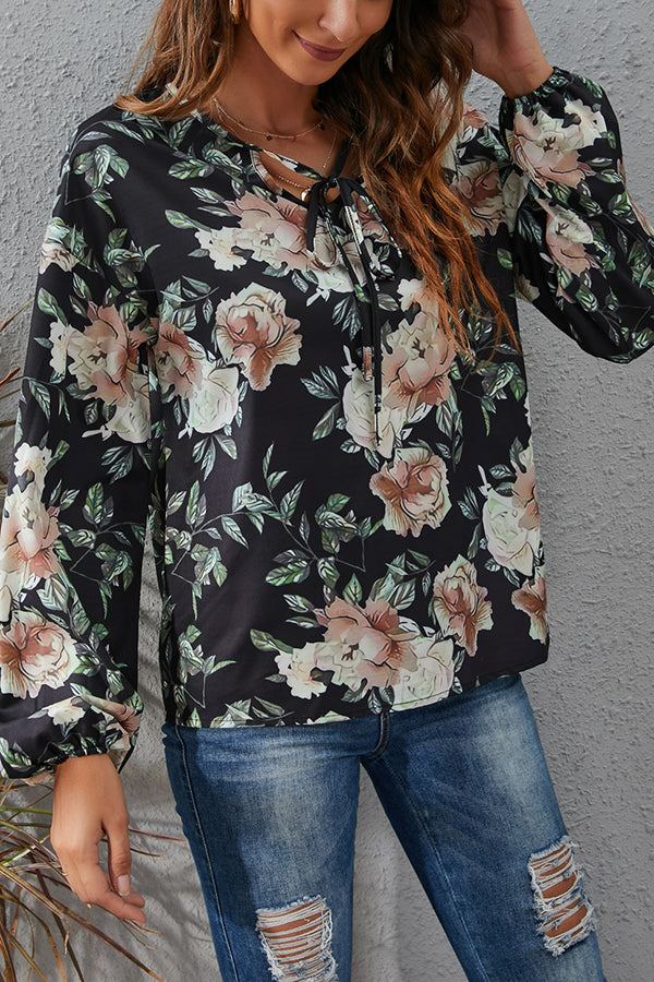 Night Time Garden Floral Blouse
