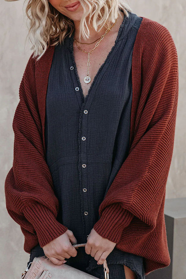 City Girl Knit Dolman Sleeve Cardigan