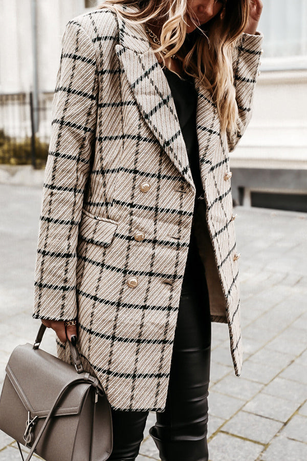 Making Statements Plaid Tweed Blazer