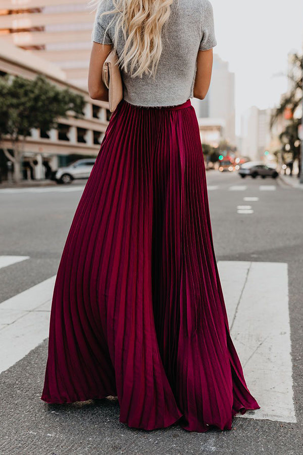 For Eternity Pleated Maxi Skirt