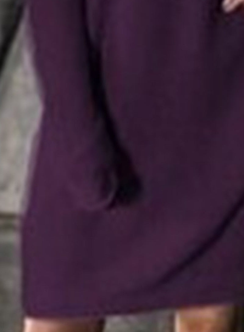 Batwing Sleeve Loose Pullover Mini Dress - CA Mode