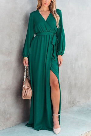 Elegance Is Beauty Front Tie Maxi Dress