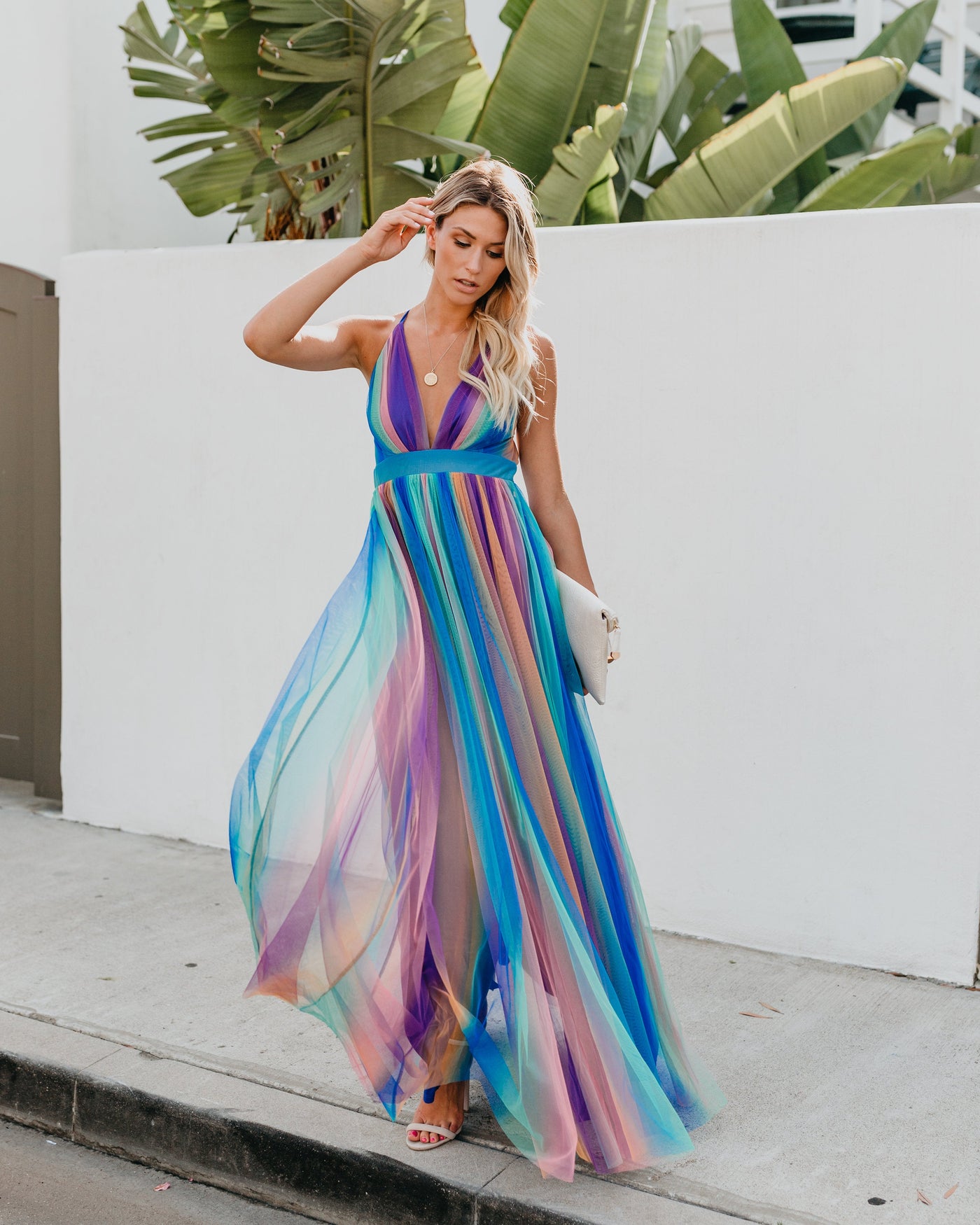 Sugar plum sales striped maxi dress