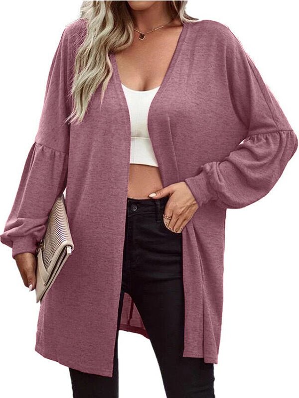 Women's Cardigans Solid Color Fashion Knitting Long Sleeved Cardigan