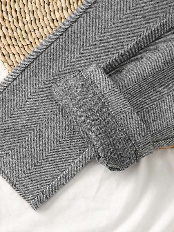 Women's Pants High Waist Pocket Wool Harem Pants